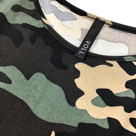 VOLL Style USA | Camo Cold Shoulder Baby Doll Tunic - Picture 8 of 10